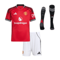 Kid's Manchester United Home Football Shirt Kit(Jersey+Shorts+Socks) 2025/26