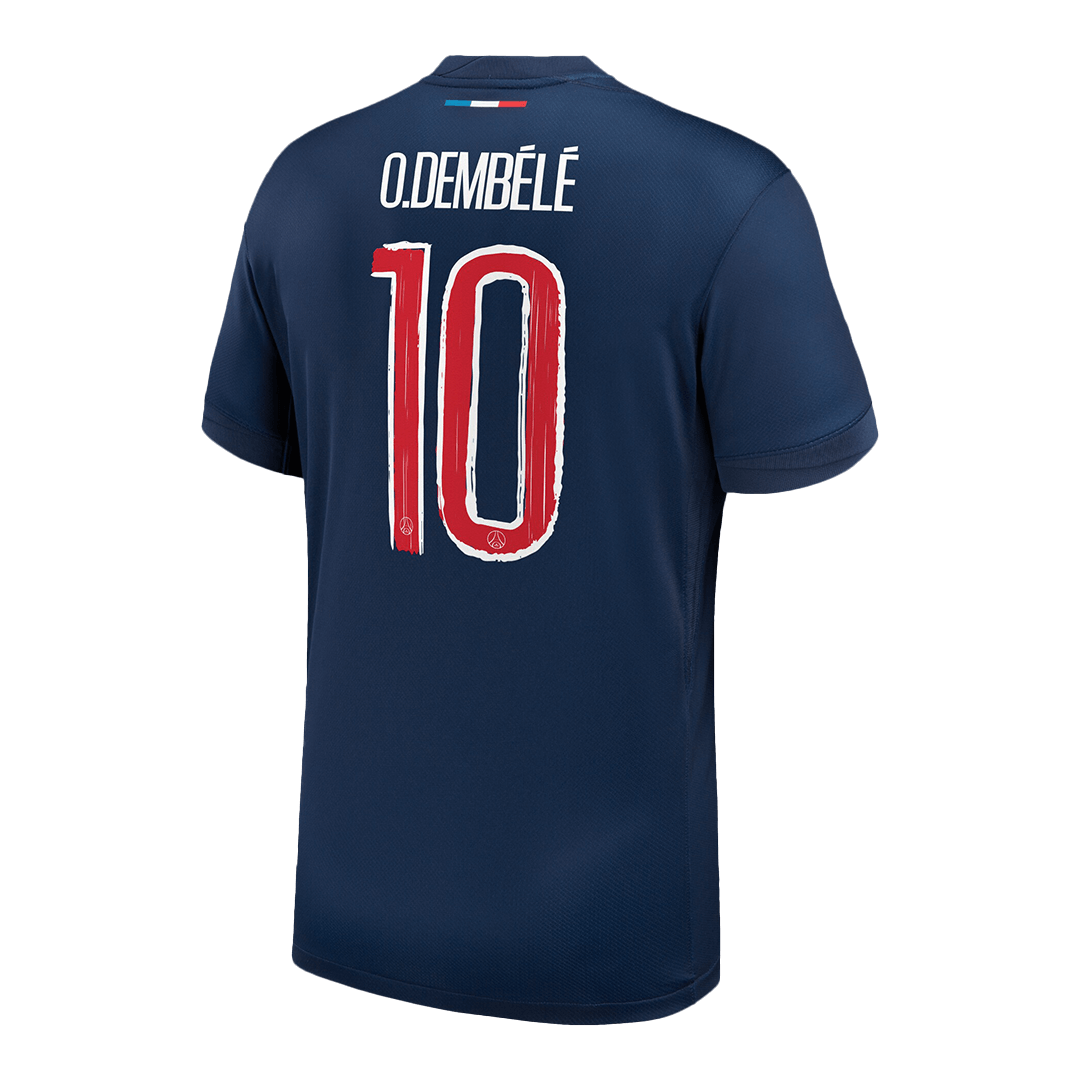 O.DEMBÉLÉ #10 PSG Home Football Shirt 2024/25 Navy - UCL
