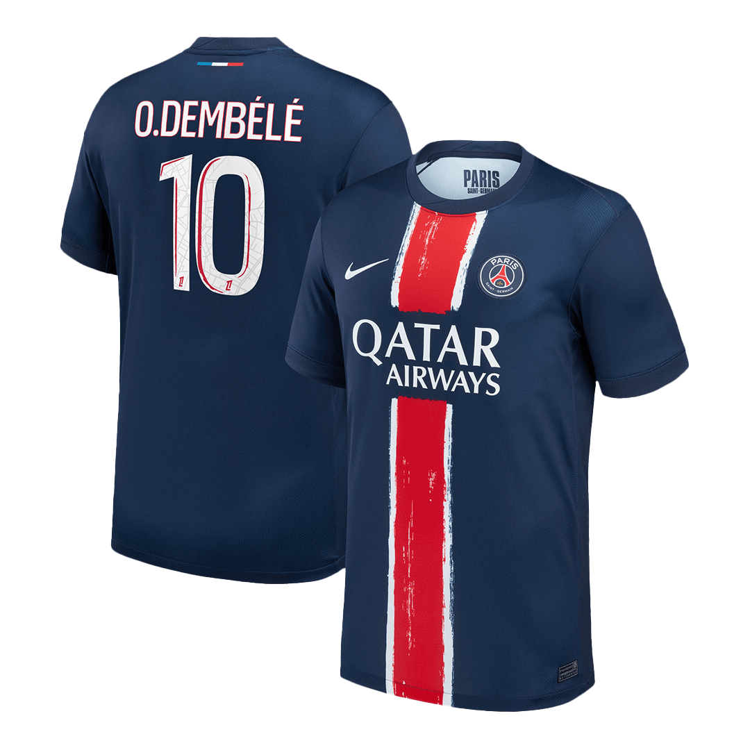 O.DEMBÉLÉ #10 PSG Home Football Shirt 2024/25 Navy