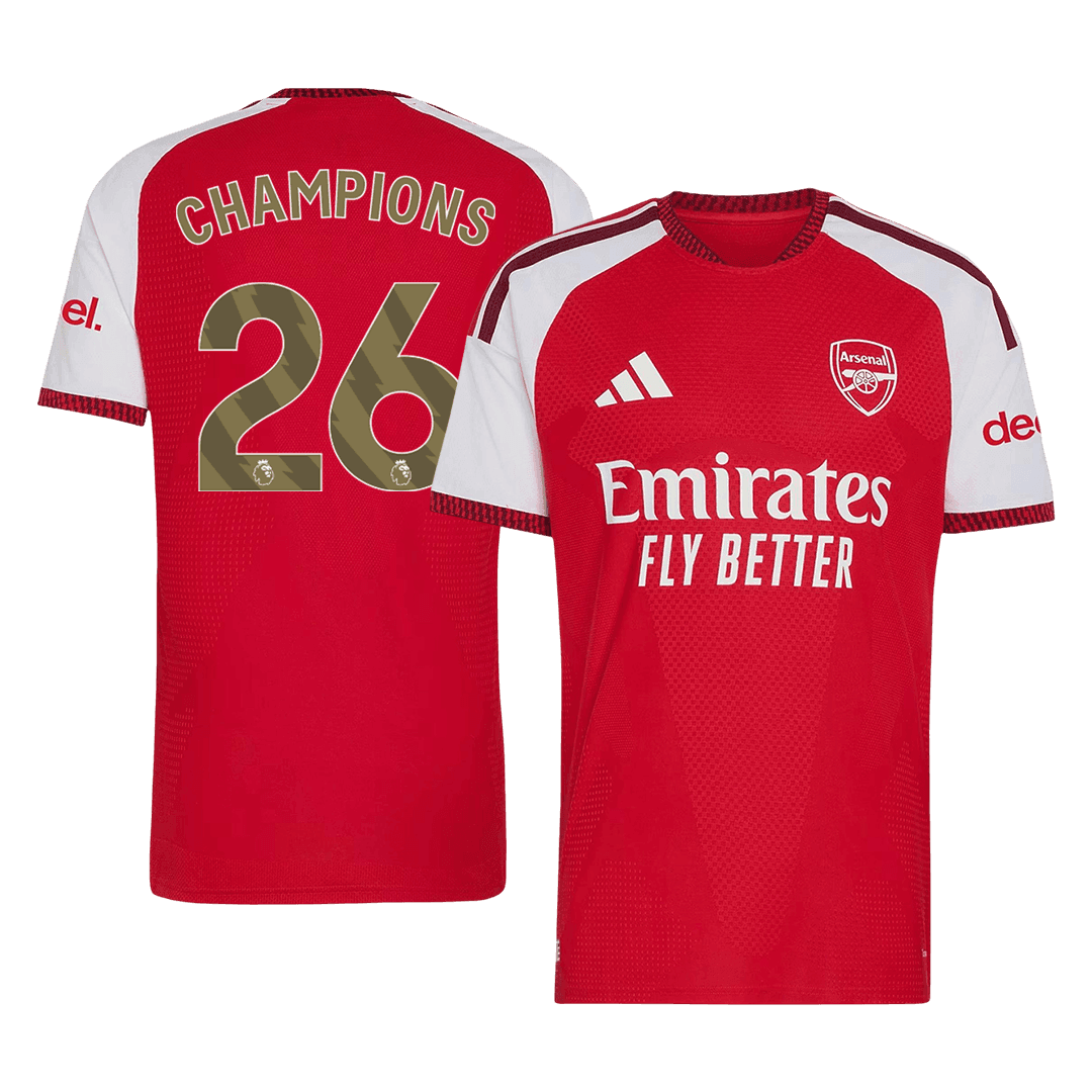Player Version CHAMPIONS #26 Arsenal Home Soccer Jersey 2026/27