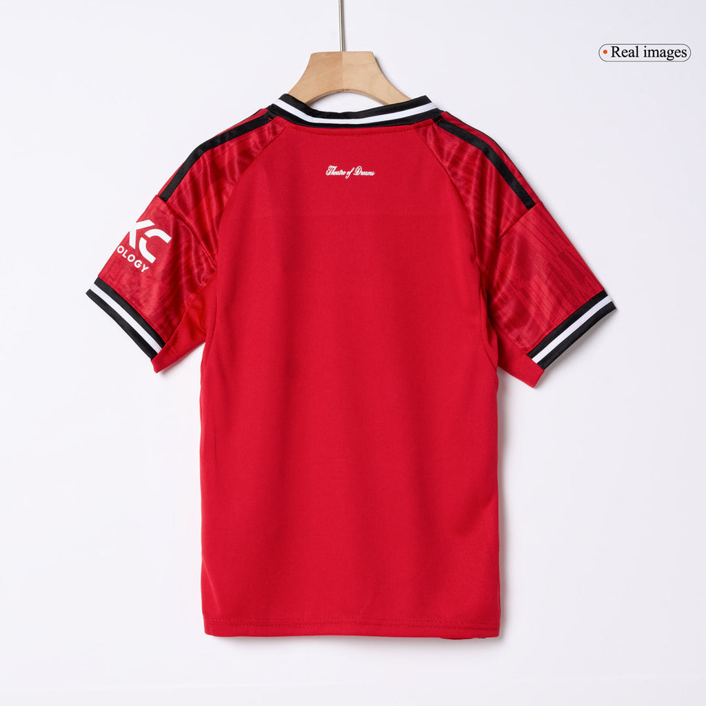 Kid's Manchester United Home Football Shirt Kit(Jersey+Shorts+Socks) 2025/26