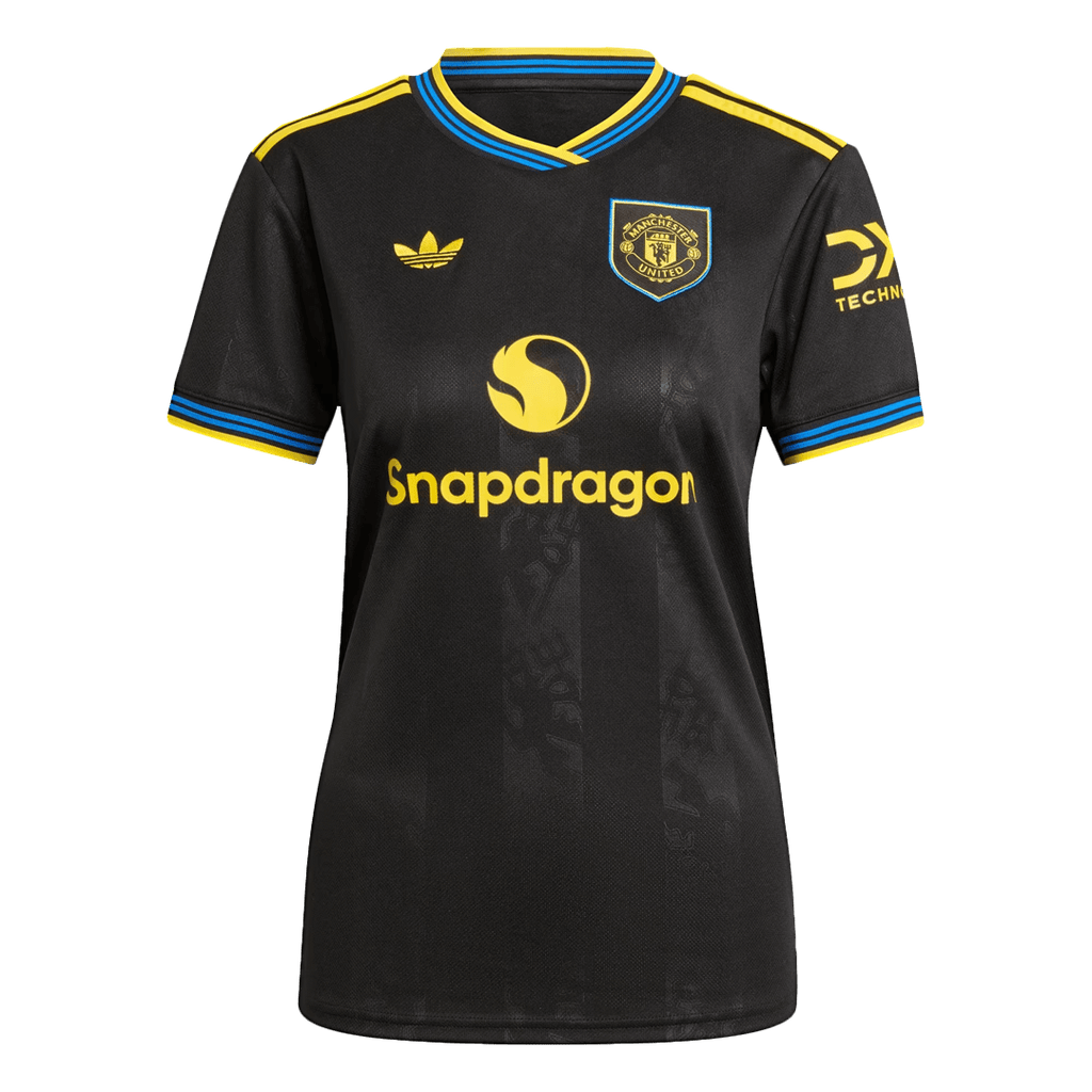Women's Manchester United Third Away Football Shirt 2025/26 Black