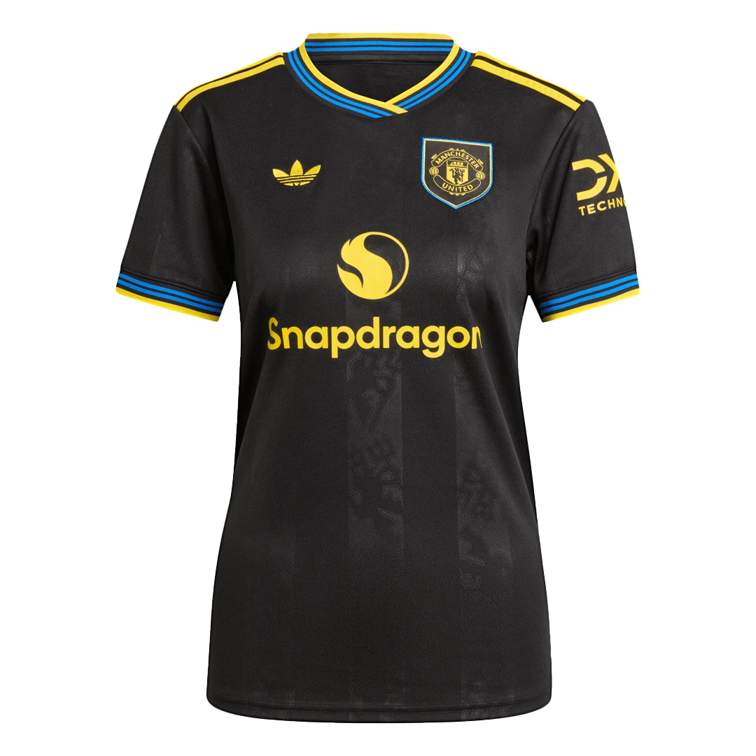 Women's Manchester United Third Away Football Shirt 2025/26 Black