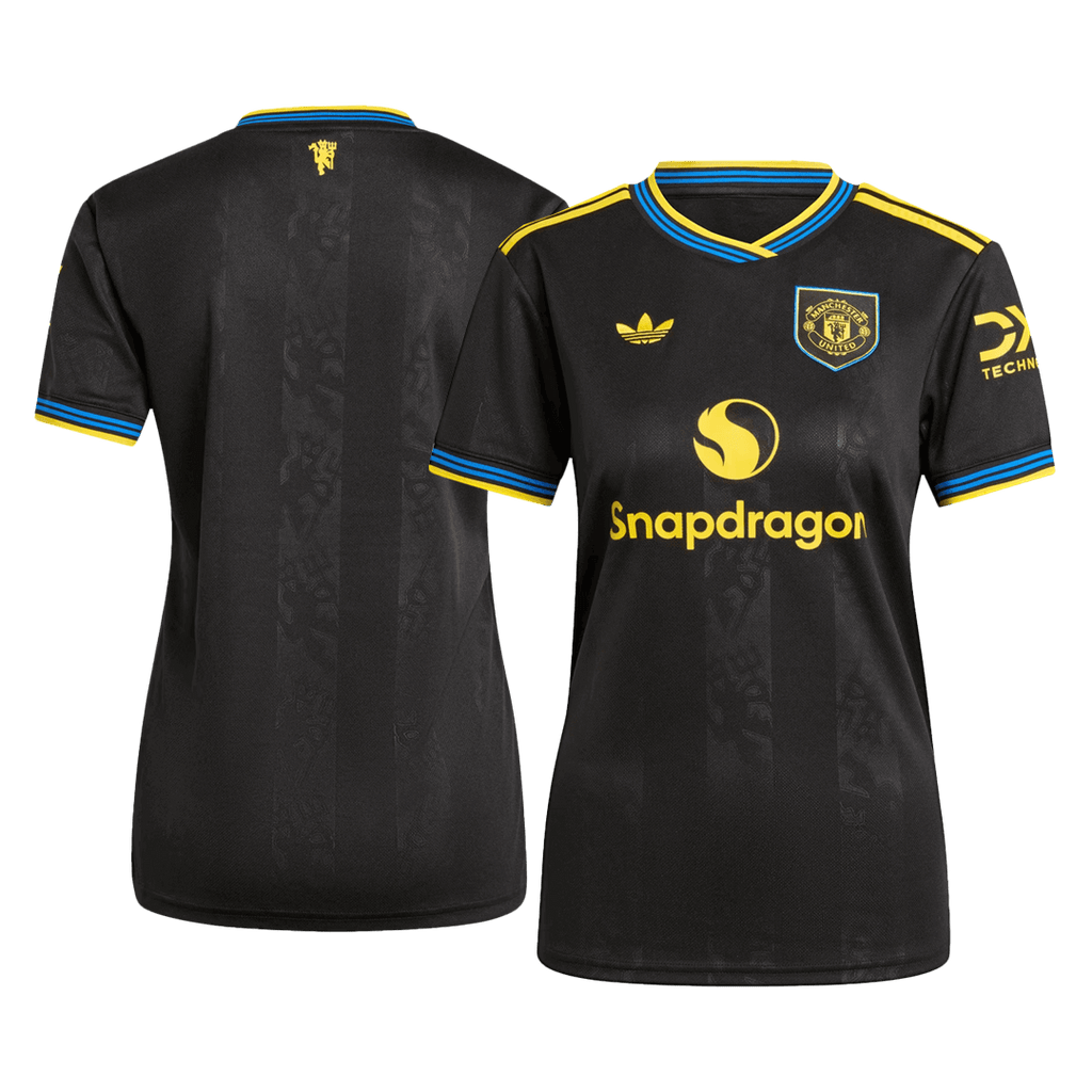 Women's Manchester United Third Away Football Shirt 2025/26 Black