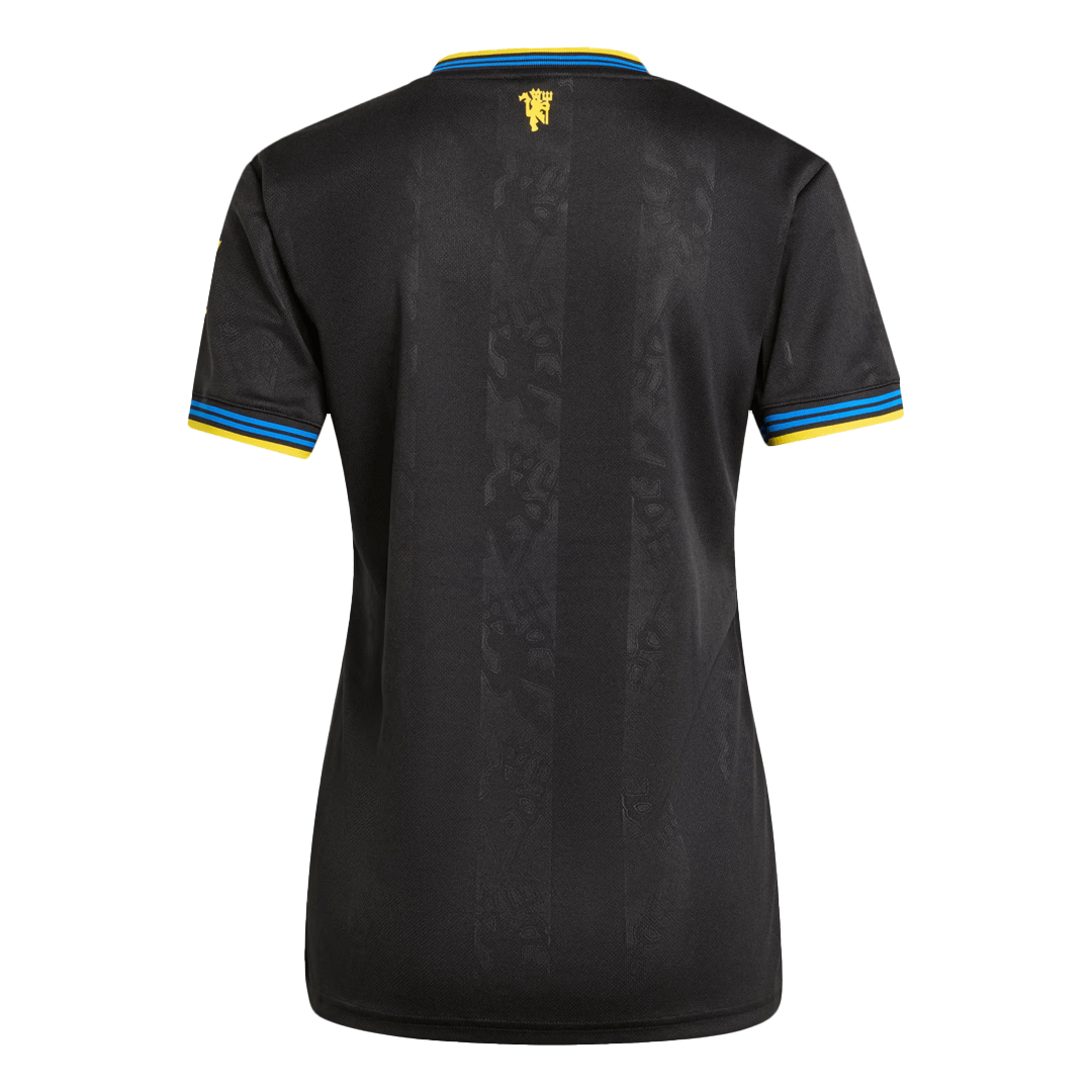 Women's Manchester United Third Away Football Shirt 2025/26 Black