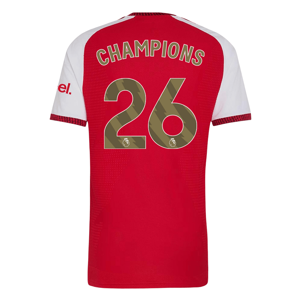 Player Version CHAMPIONS #26 Arsenal Home Soccer Jersey 2026/27