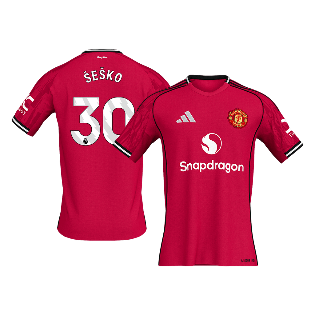 ŠEŠKO #30 Manchester United Home Football Shirt 2025/26 Red