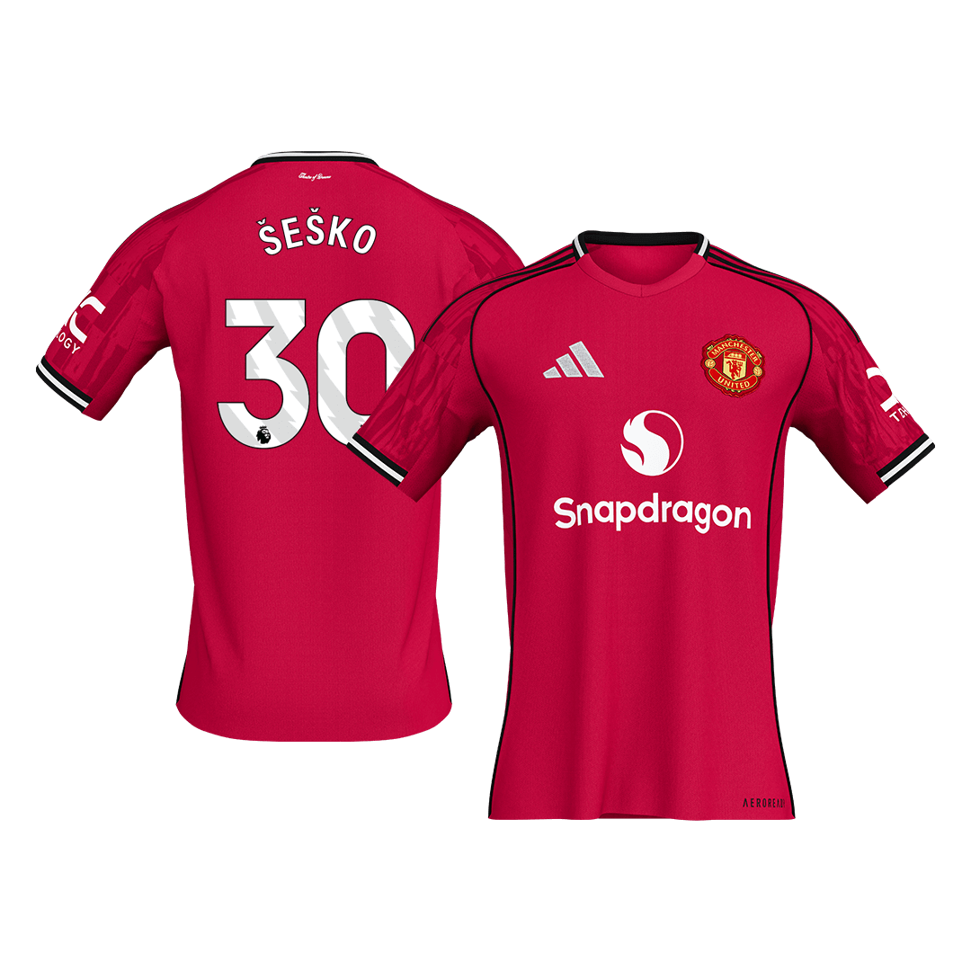 ŠEŠKO #30 Manchester United Home Football Shirt 2025/26 Red