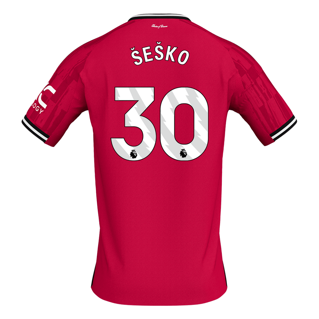ŠEŠKO #30 Manchester United Home Football Shirt 2025/26 Red