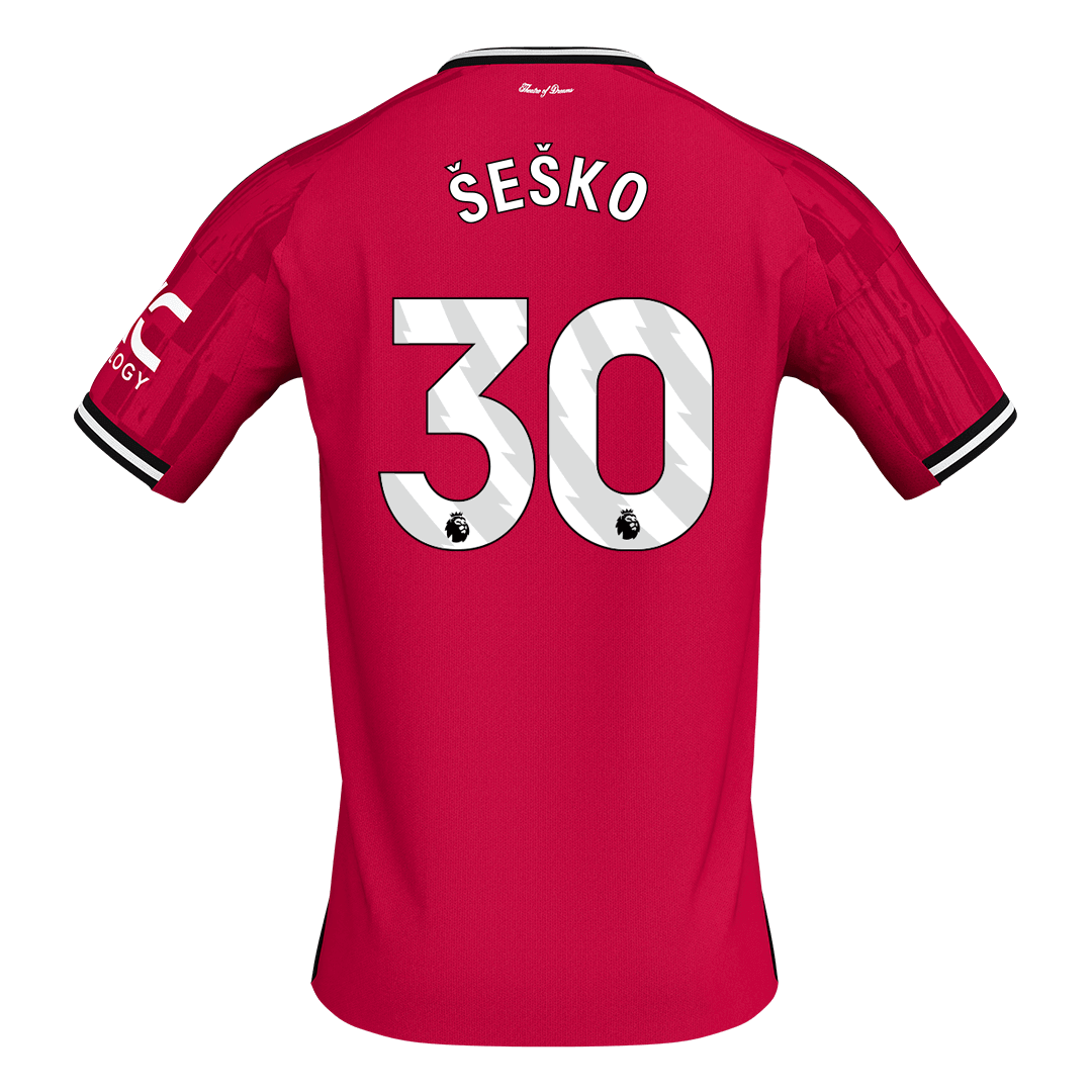 ŠEŠKO #30 Manchester United Home Football Shirt 2025/26 Red