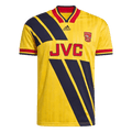 Men Retro Fan Version Arsenal Away Soccer Jersey 1993/94 Yellow