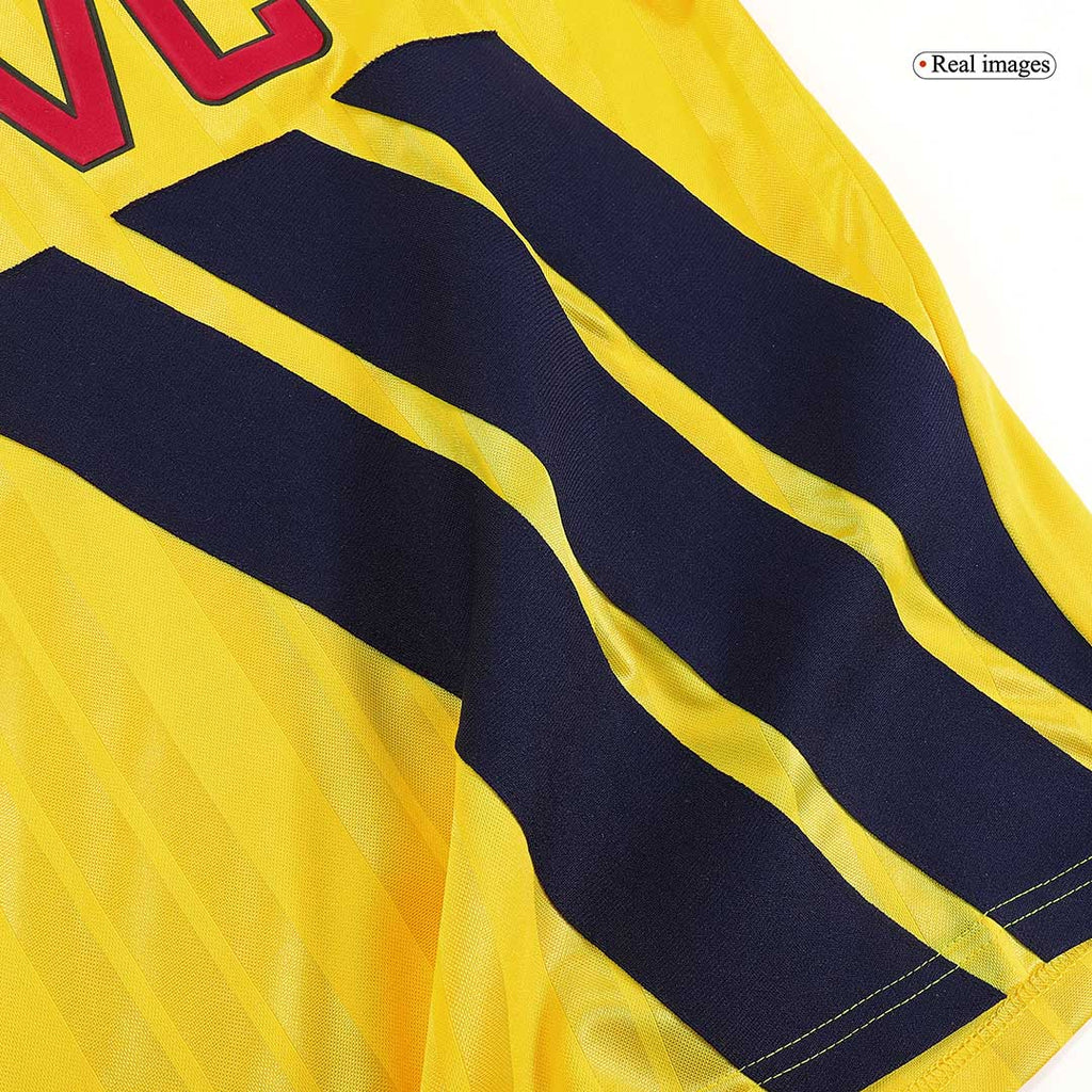 Men Retro Fan Version Arsenal Away Soccer Jersey 1993/94 Yellow