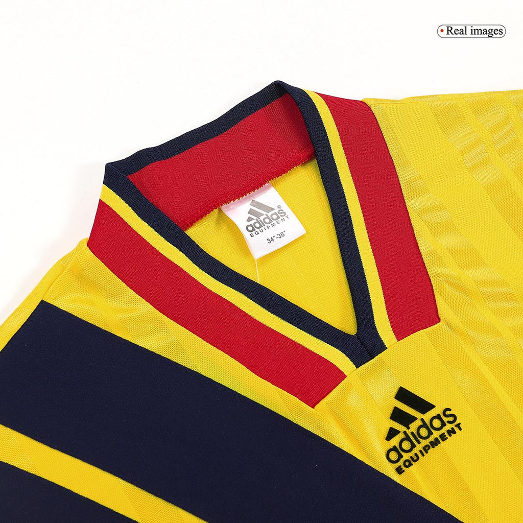 Men Retro Fan Version Arsenal Away Soccer Jersey 1993/94 Yellow