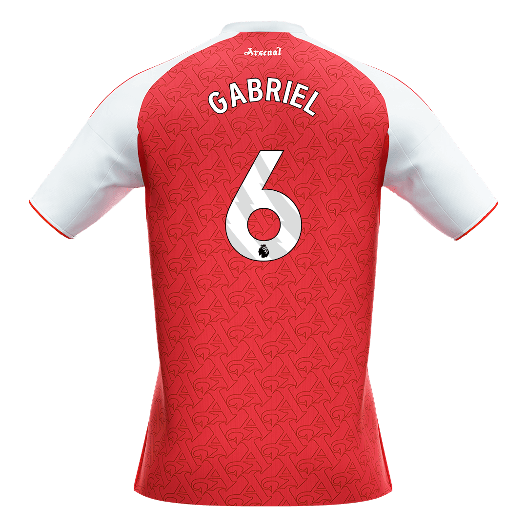 GABRIEL #6 Arsenal Home Soccer Jersey 2025/26 Red