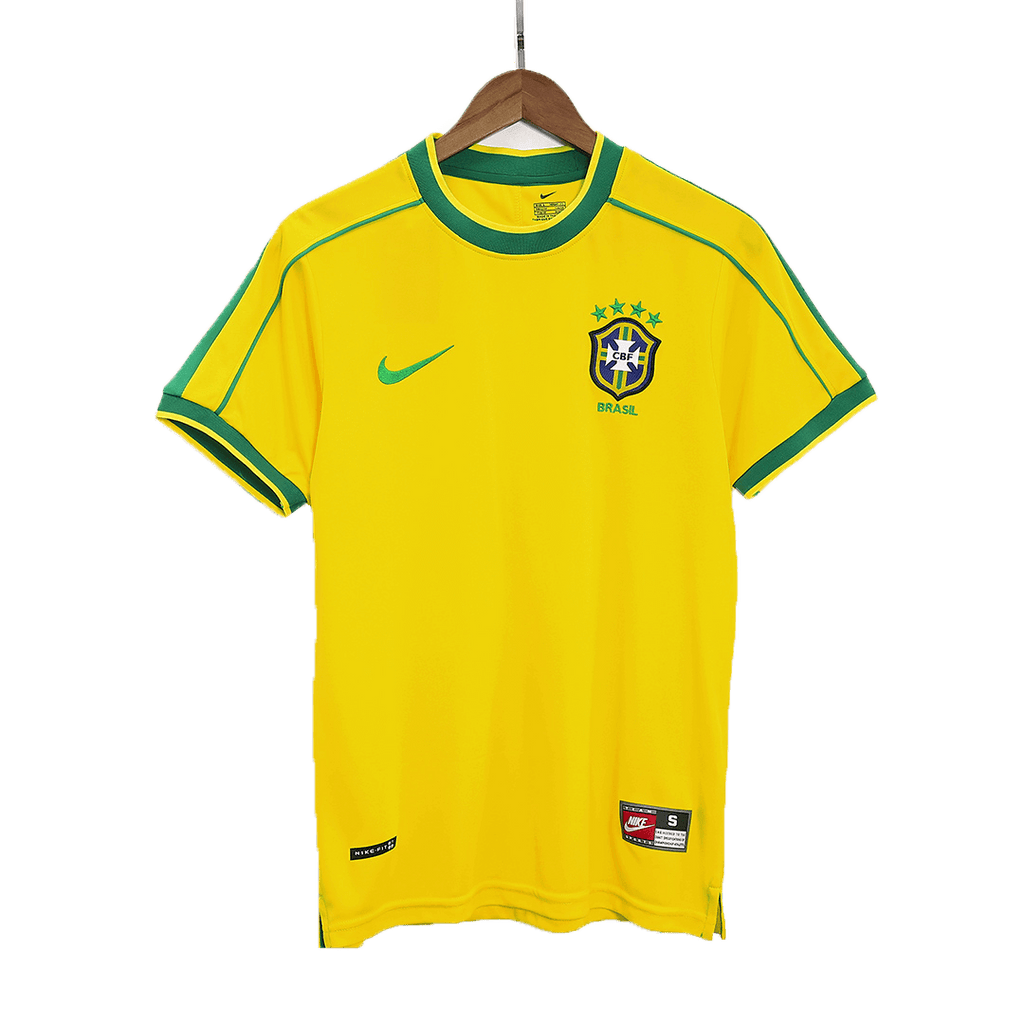 Retro 1998 Brazil Home Football Shirt