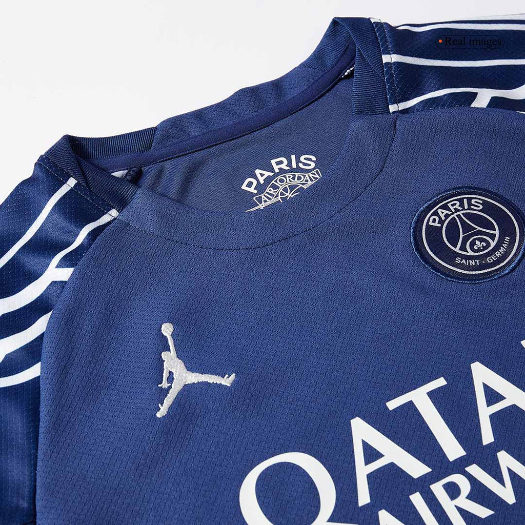 Kid's PSG Fourth Away Football Shirt Kit(Jersey+Shorts) 2024/25 Navy