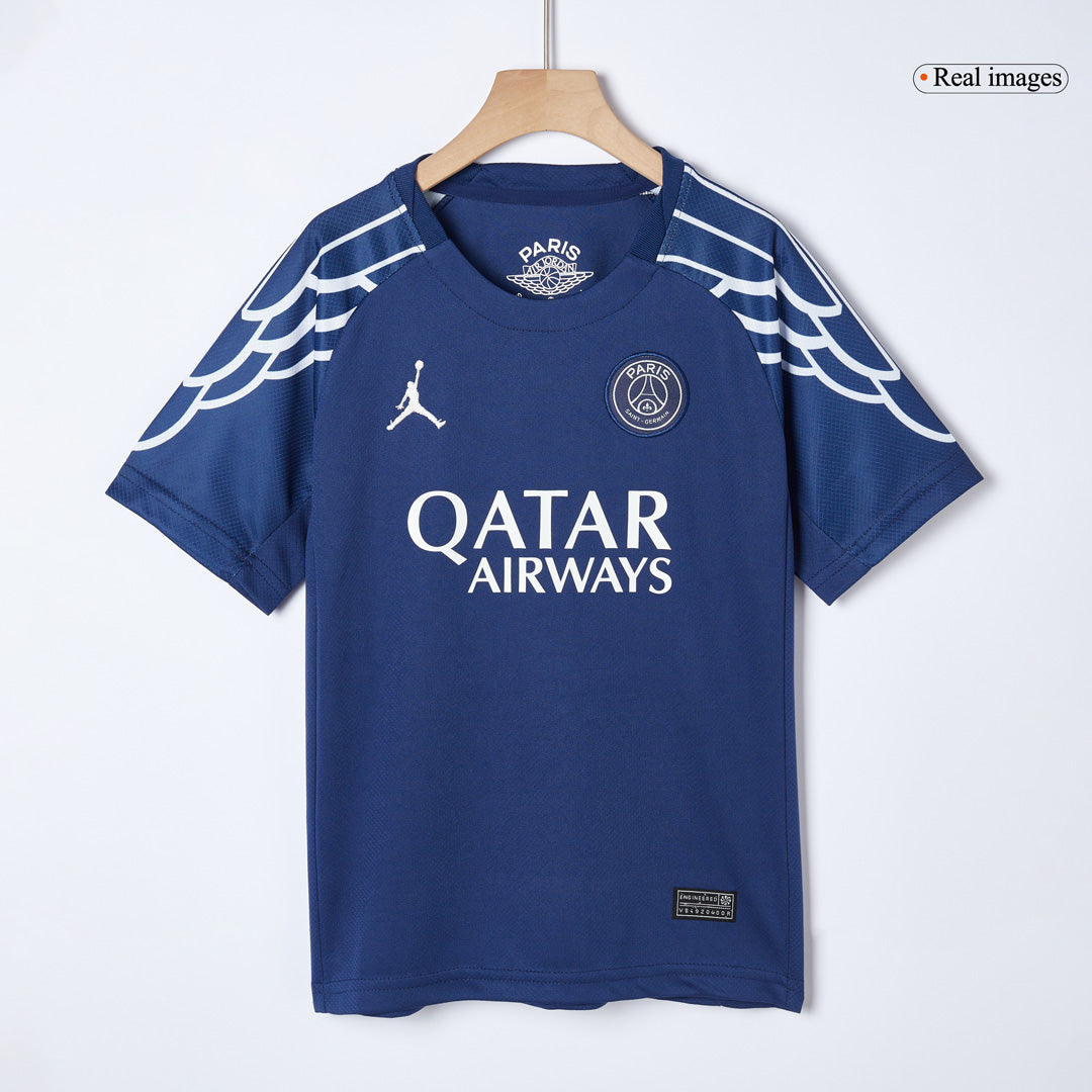 Kid's PSG Fourth Away Football Shirt Kit(Jersey+Shorts) 2024/25 Navy