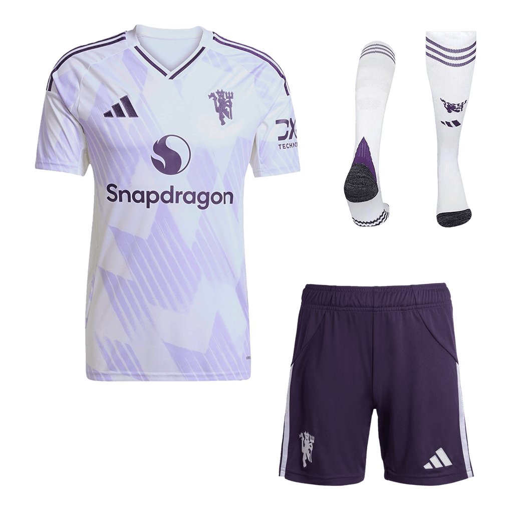 Manchester United Away Football Shirt Kit(Jersey+Shorts+Socks) 2025/26
