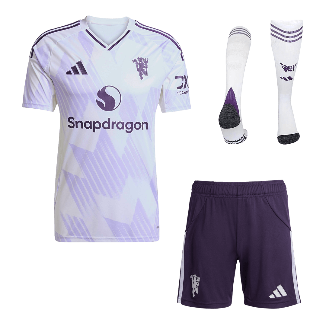 Manchester United Away Football Shirt Kit(Jersey+Shorts+Socks) 2025/26