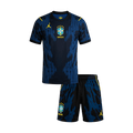 Kid's Brazil Away Soccer Jersey Kit(Jersey+Shorts) 2026