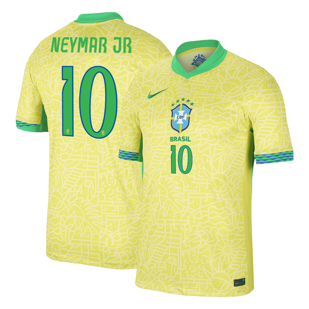 NEYMAR JR #10 Brazil Home Football Shirt 2024