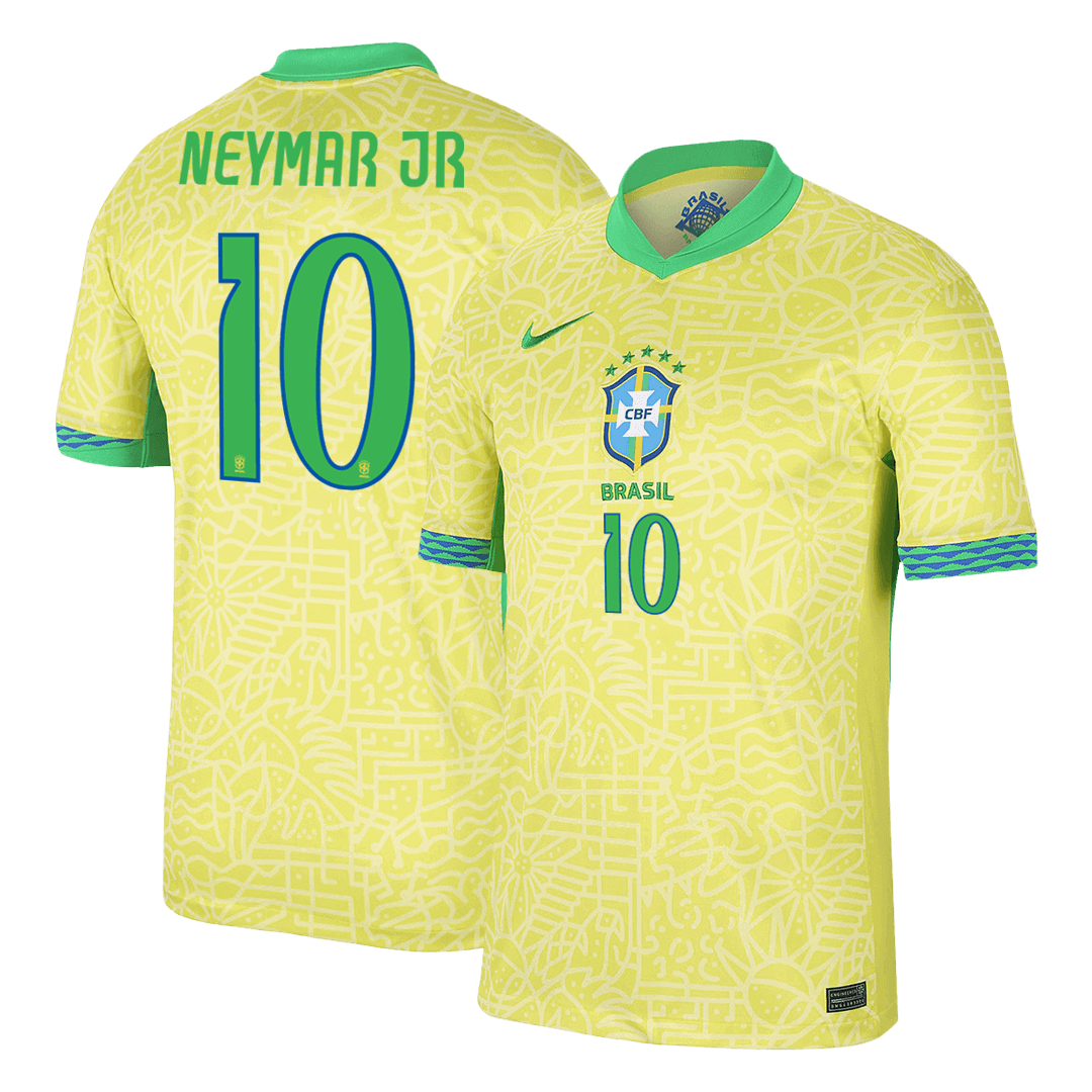 NEYMAR JR #10 Brazil Home Football Shirt 2024