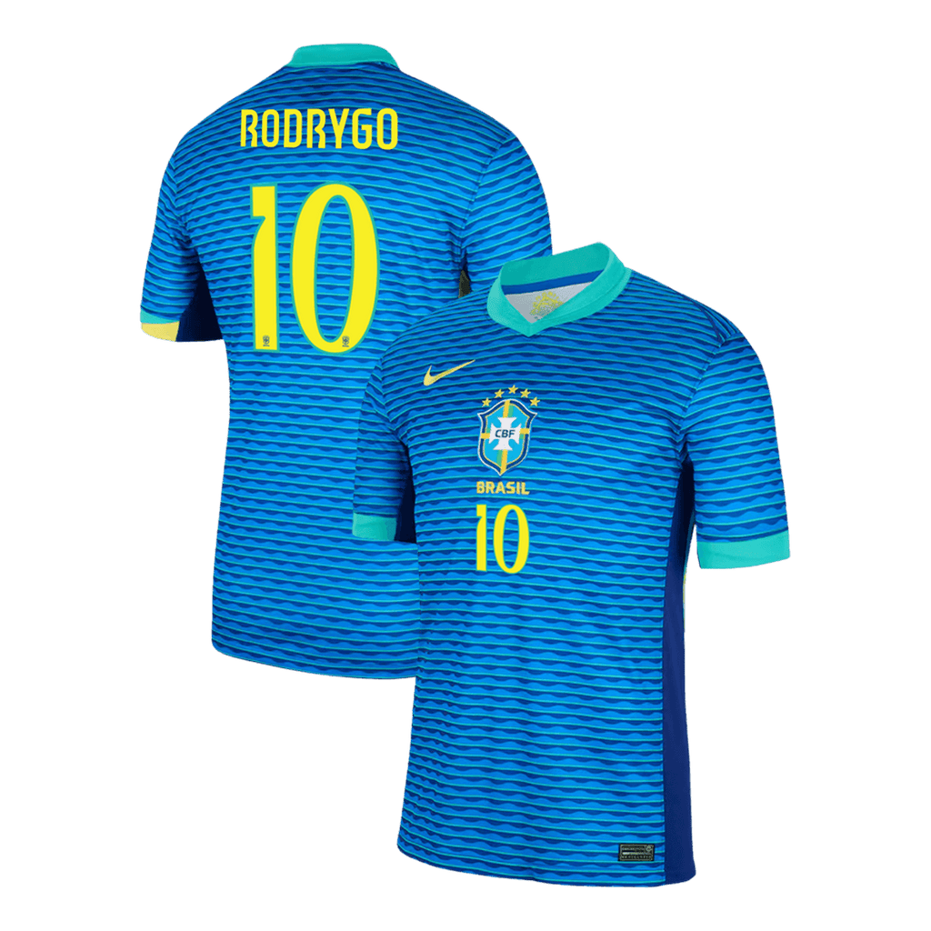 RODRYGO #10 Brazil Away Football Shirt Copa America 2024