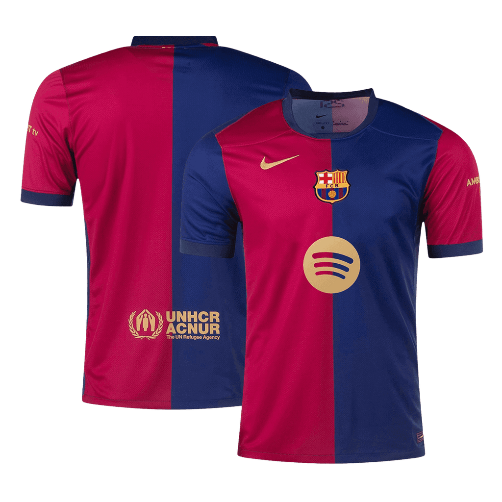 Barcelona Home Football Shirt 2024/25 - Spotify Logo Without Text