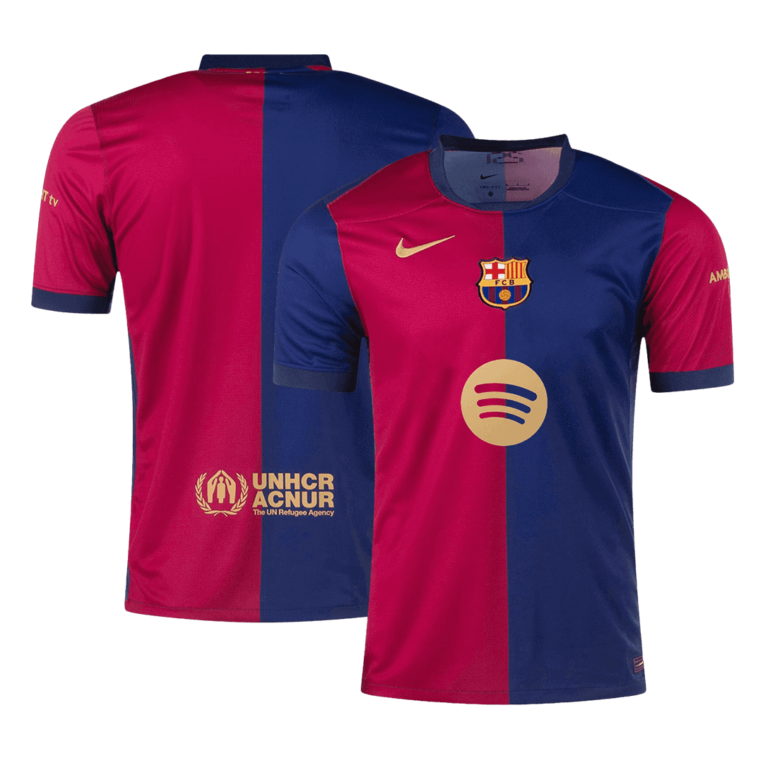 Barcelona Home Football Shirt 2024/25 - Spotify Logo Without Text