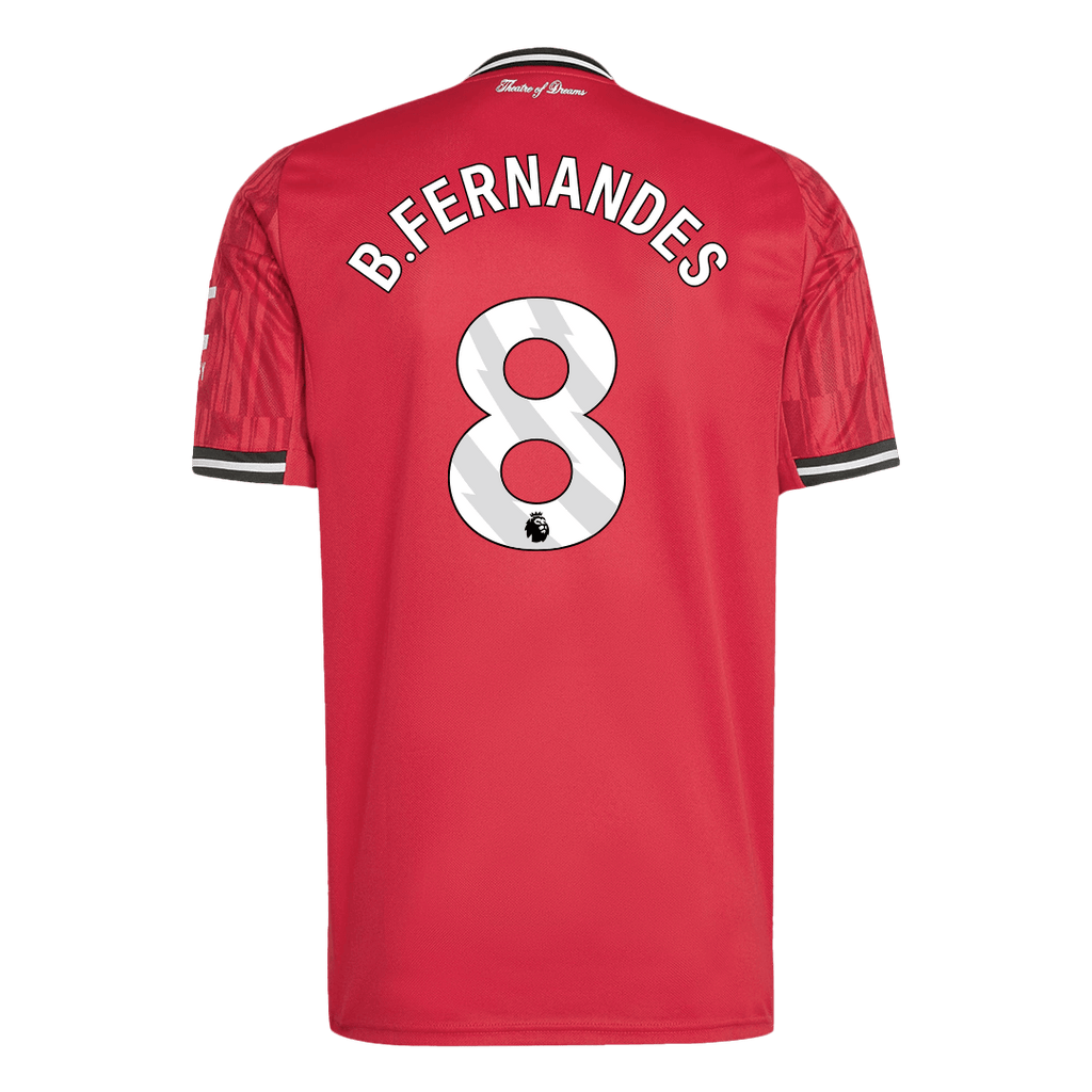 B.FERNANDES #8 Manchester United Home Football Shirt 2025/26 Red