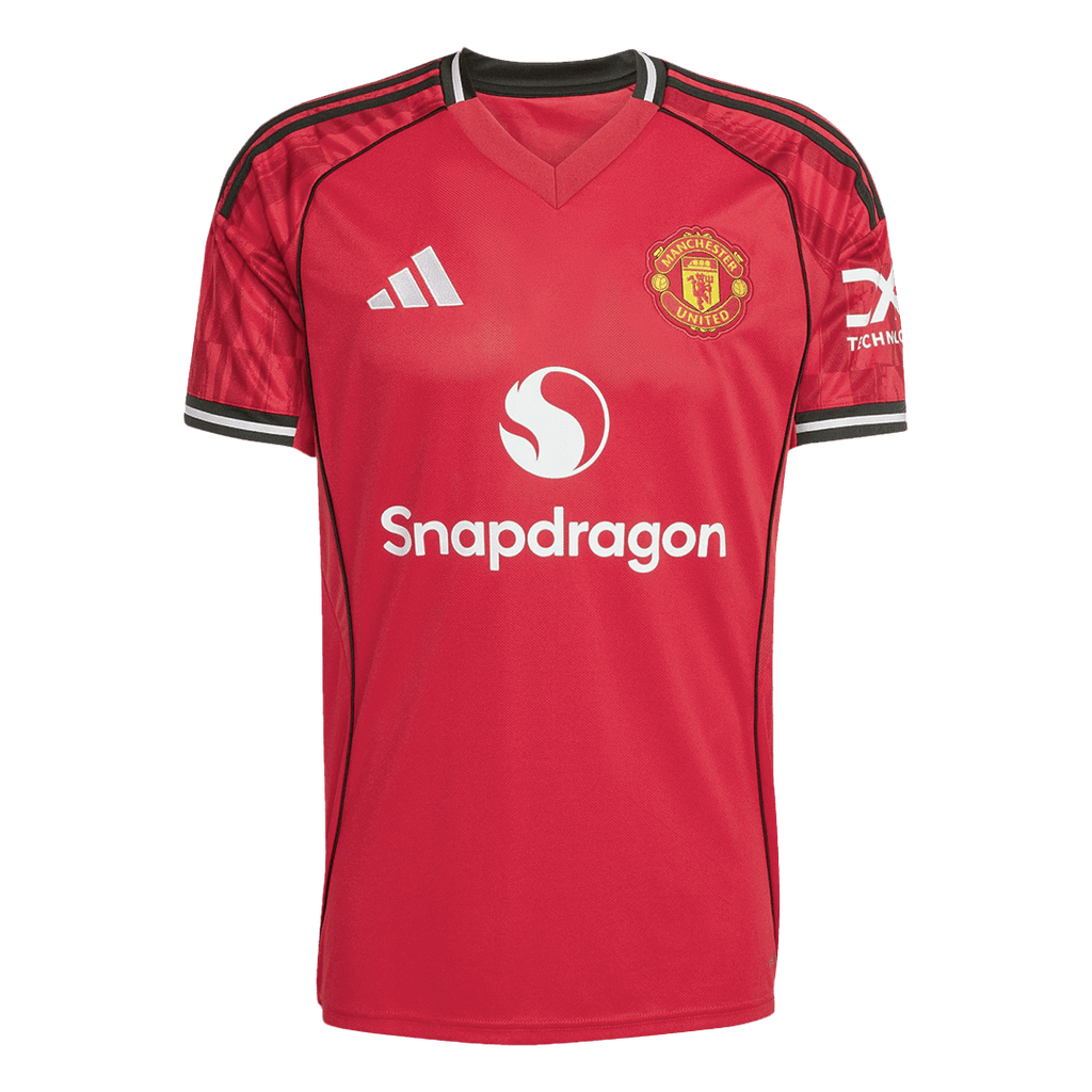 B.FERNANDES #8 Manchester United Home Football Shirt 2025/26 Red