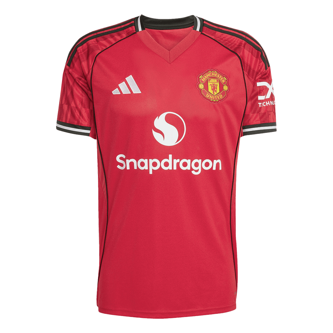 B.FERNANDES #8 Manchester United Home Football Shirt 2025/26 Red