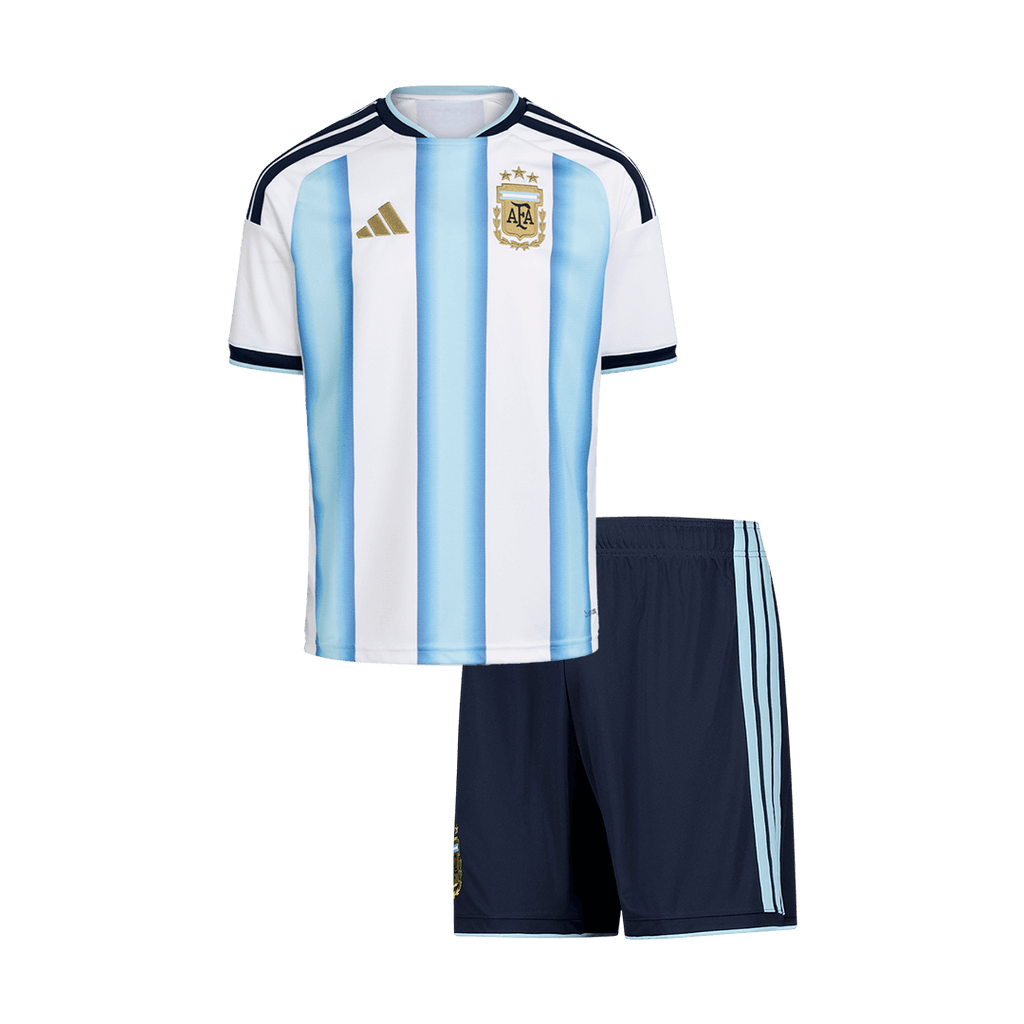 Kid's Argentina Home Football Shirt Kit(Jersey+Shorts) World Cup 2026