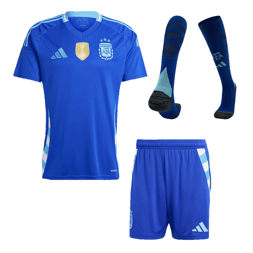 Men's Argentina Away Football Shirt Kit  (Jersey+Shorts+Socks) 2024