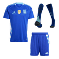 Men's Argentina Away Football Shirt Kit  (Jersey+Shorts+Socks) 2024