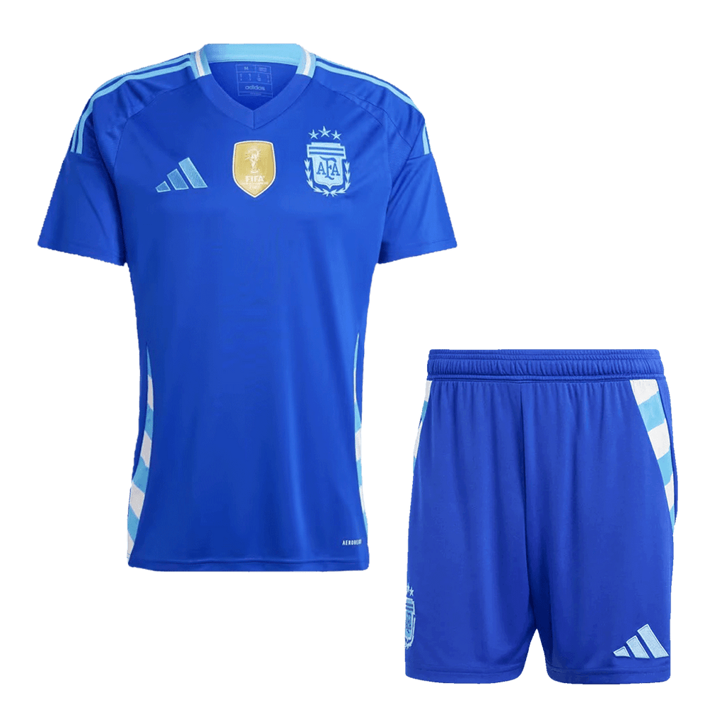 Men's Argentina Away Football Shirt Kit  (Jersey+Shorts) 2024