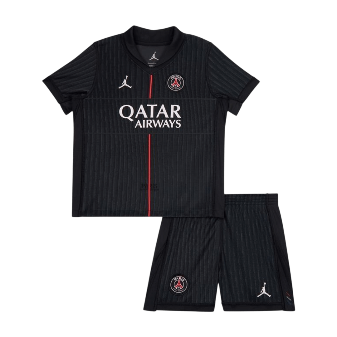 Kid's PSG Fourth Away Football Shirt Kit(Jersey+Shorts) 2025/26