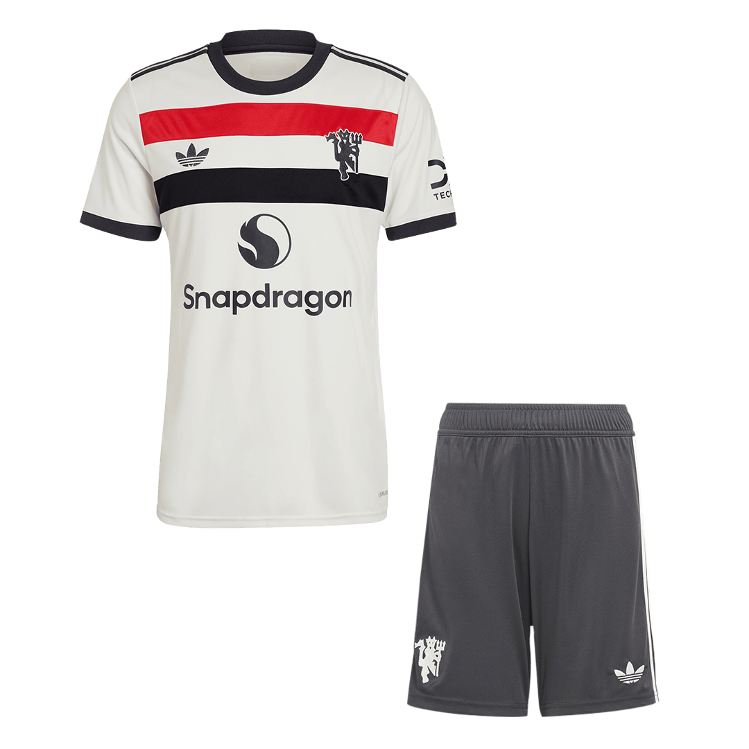 Men's Manchester United Third Away Football Shirt Kit (Shirt+Shorts)