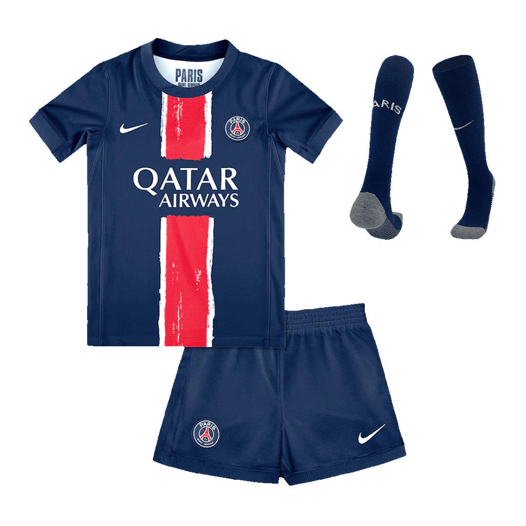 Kid's PSG Home Football Shirt Kit(Jersey+Shorts+Socks) 2024/25