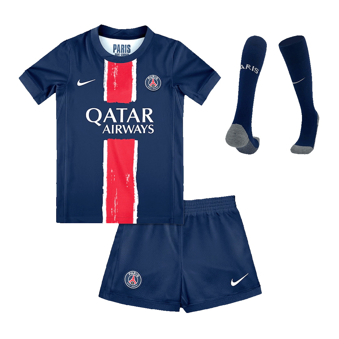 Kid's PSG Home Football Shirt Kit(Jersey+Shorts+Socks) 2024/25