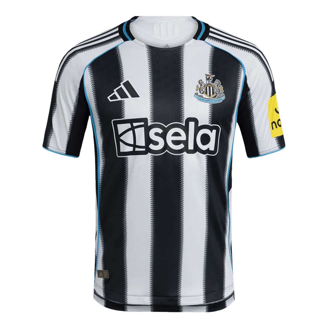 Player Version Newcastle United Home Football Shirt 2025/26 Black&White