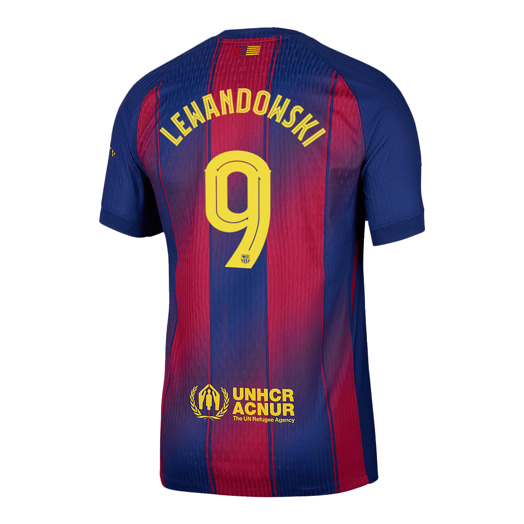 Player Version LEWANDOWSKI #9 Barcelona Home Football Shirt 2025/26 Red&Blue - UCL