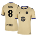 Player Version PEDRI #8 Barcelona Away Football Shirt 2025/26 Yellow - UCL