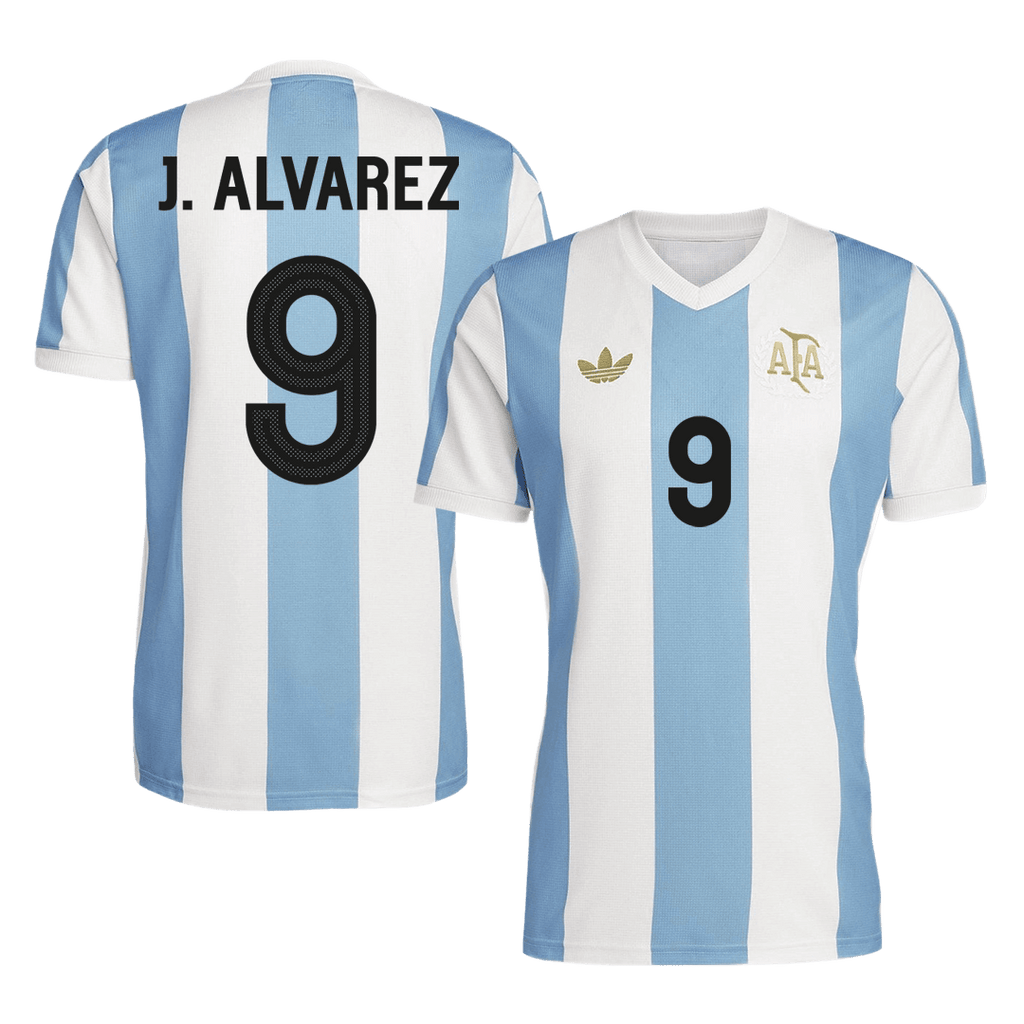 J.ALVAREZ #9 Argentina Football Shirt 2024- 50th Anniversary