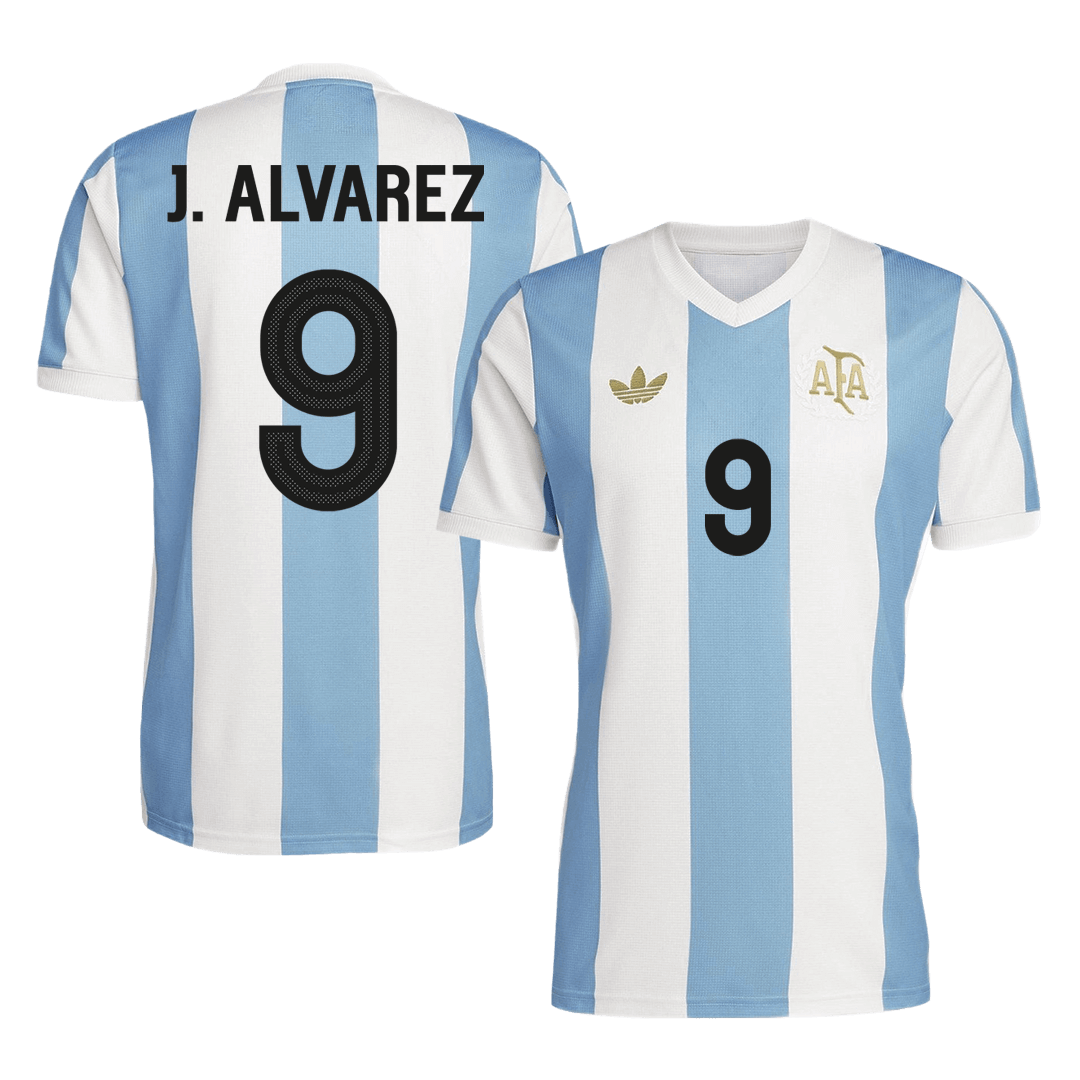 J.ALVAREZ #9 Argentina Football Shirt 2024- 50th Anniversary