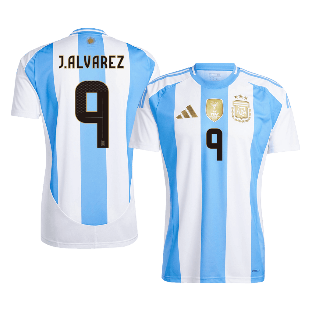 J.ALVAREZ #9 Argentina Home Football Shirt 2024