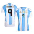 J.ALVAREZ #9 Argentina Home Football Shirt 2024