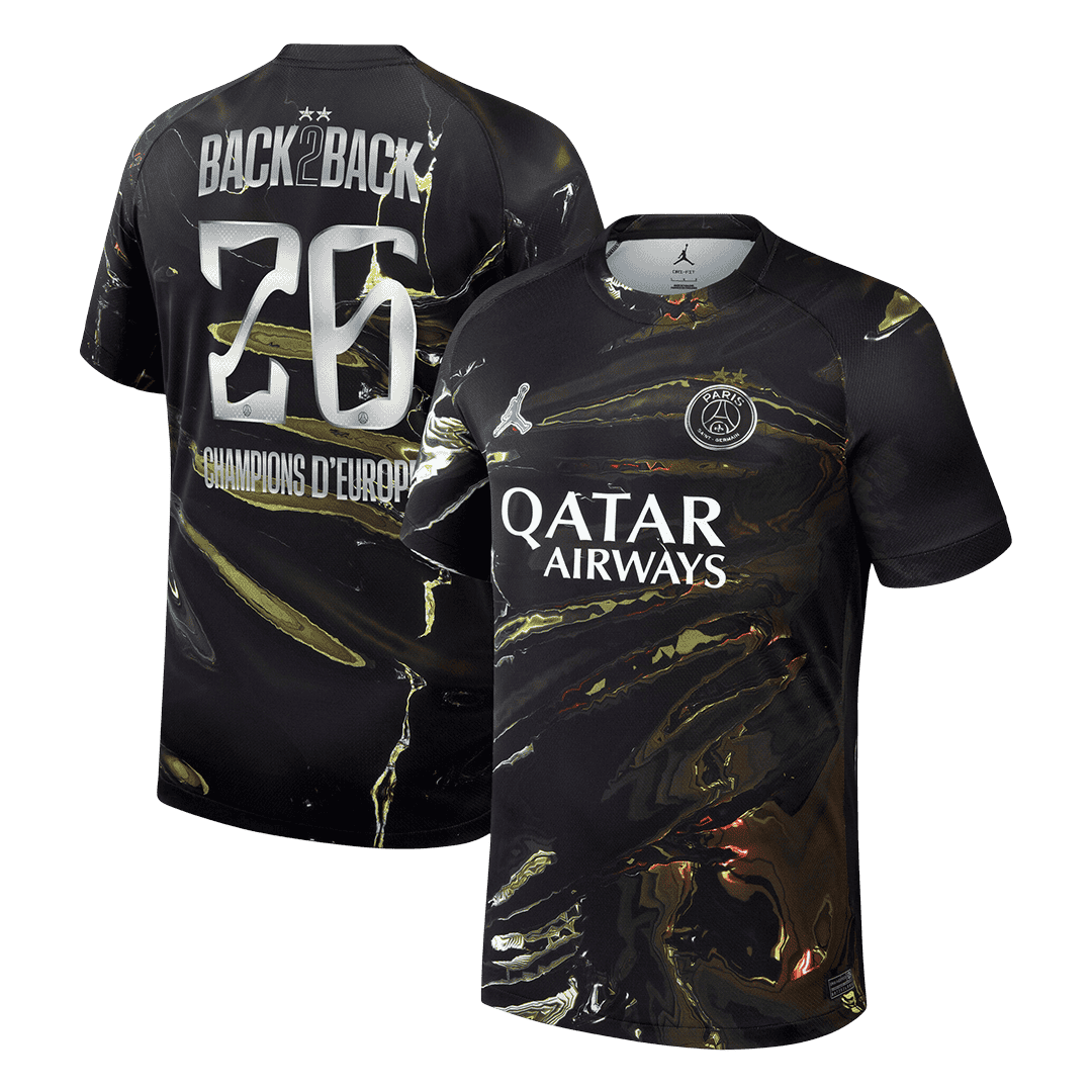 2025/26 PSG Night Edition Soccer Jersey Champions of Europe 2026 Print