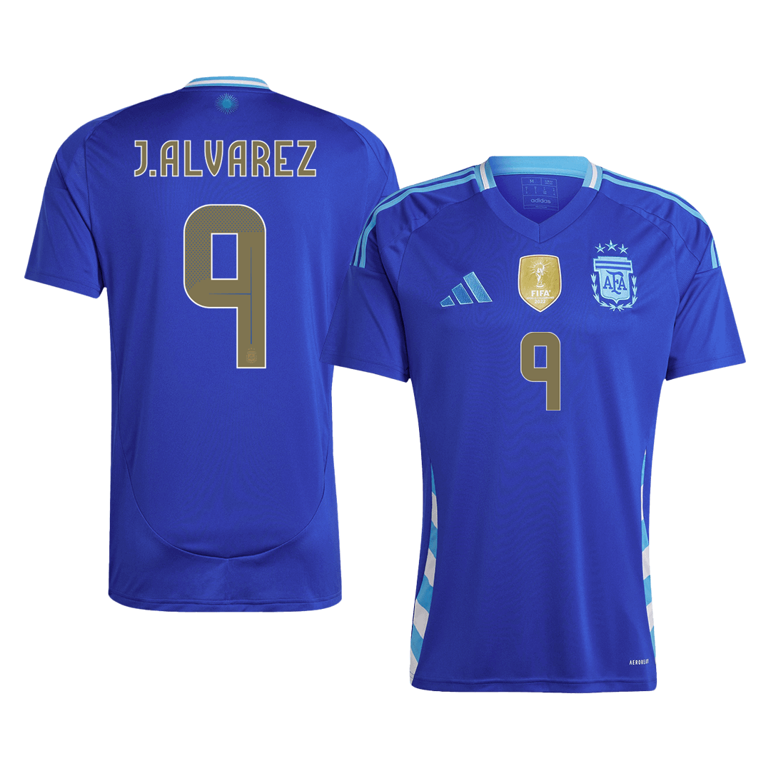 J.ALVAREZ #9 Argentina Away Football Shirt 2024