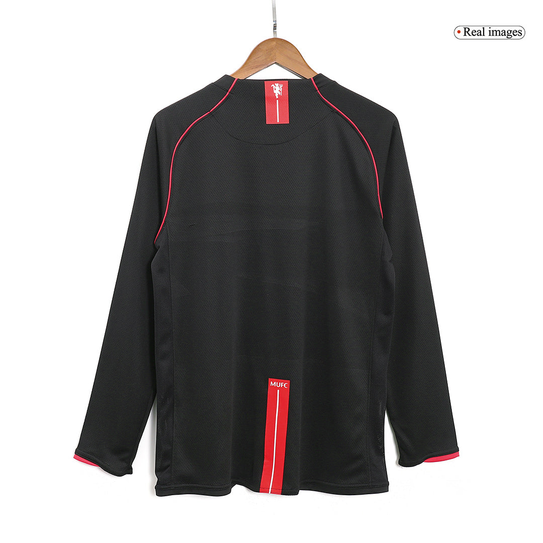 Retro 2007/08 Manchester United Away Long Sleeve Football Shirt